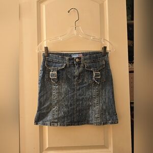 Apollo Jeans y2k mini skirt sz small blue/striped